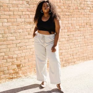 Cropped Linen Pants